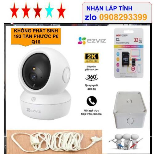 Trọn Bộ Camera WiFi 3P quay quét, gọi qua app EZVIZ H6c Pro 2K+ ( bao công lắp gồm...